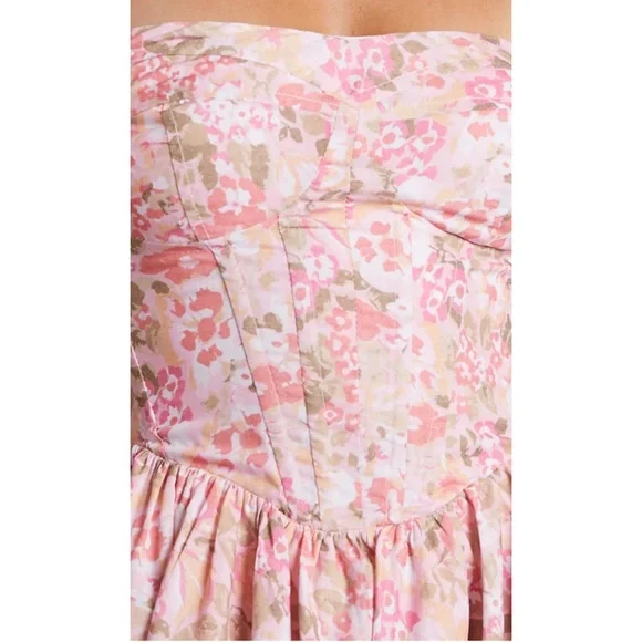 SHOWPO Phorchia Mini Floral Puff Sleeve Corset Dress Size 6 - Picture 8 of 16